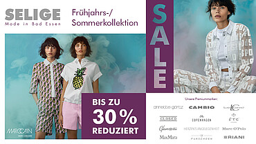 Frühjahrs-/Sommerkollektion bis zu 30 % reduziert